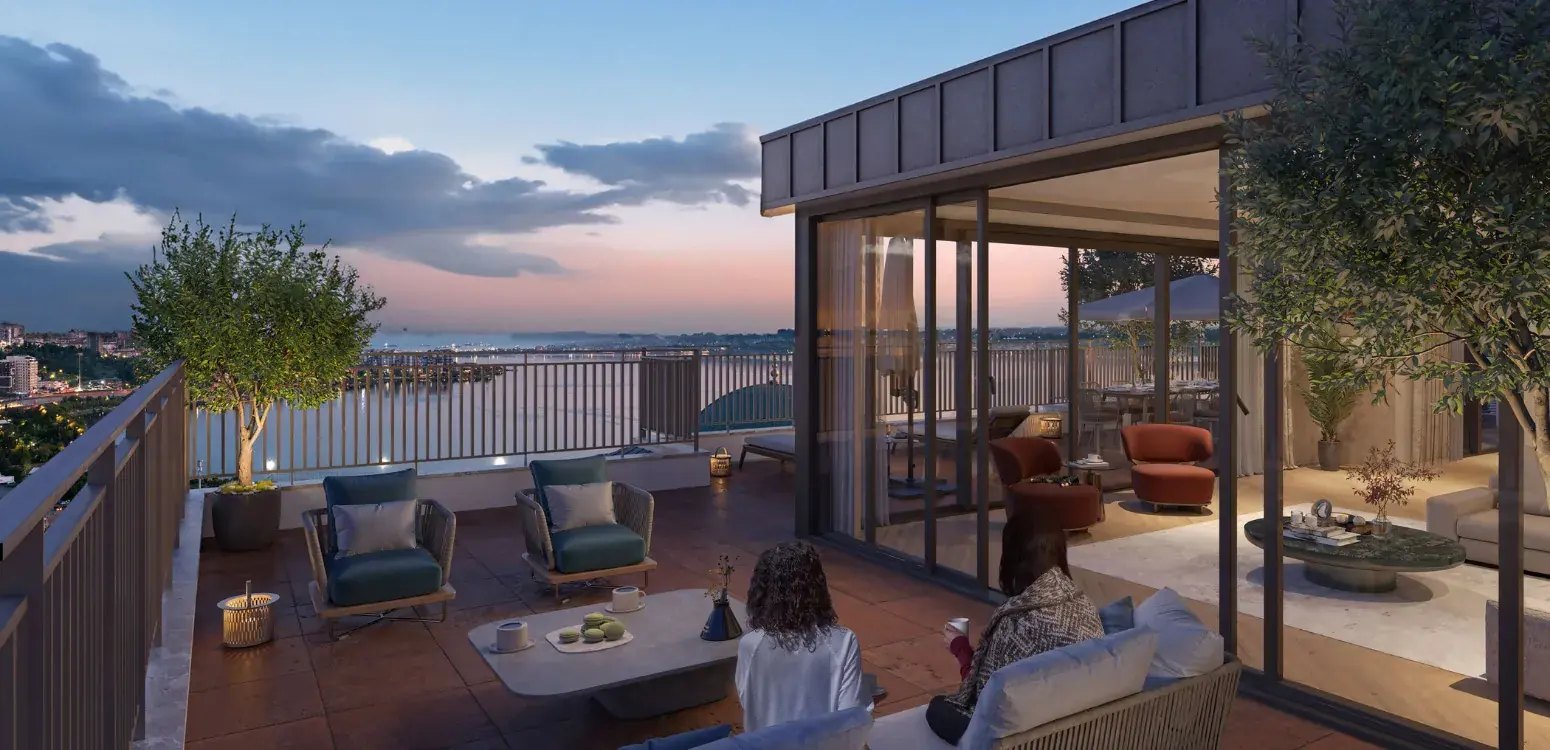 A terrace over the water
